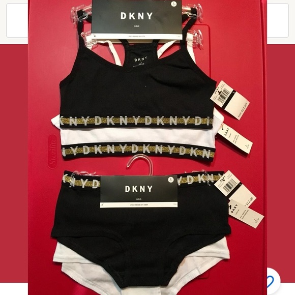 DKNY👙👩🏻 Big Girls 2Pk Bralettes & 2Pk Underwear - Picture 3 of 5
